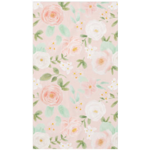 Nappe Fleurs Roses d'aquarelle en rose et en rose