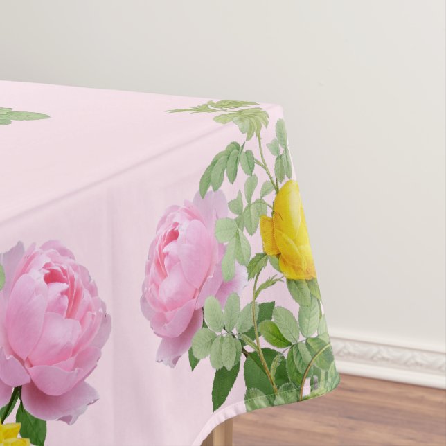 Nappe Fleurs roses et jaunes  (In Situ)