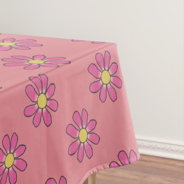 Nappe Fleurs roses graphiques sur n'importe quelle coule (In Situ)