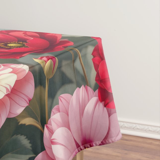 Nappe Fleurs roses, rouges et mauves  (In Situ)