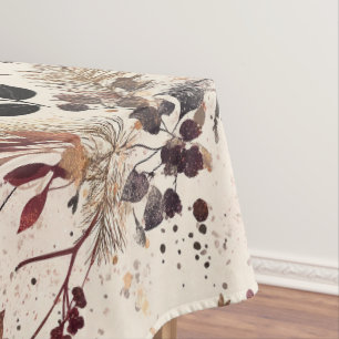 Nappe Fleurs séchées à l'aquarelle fleurie