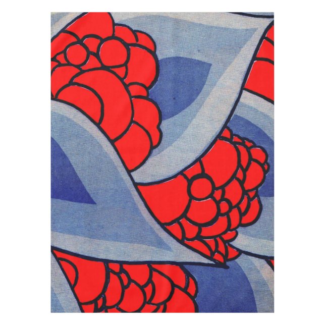 Nappe fleurs stylisées et imprimés feuille (Devant)