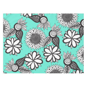 Nappe Fleurs tirées par la main de Bohème blanches