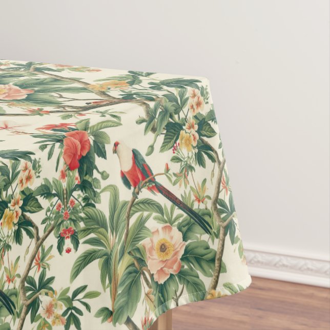 Nappe Fleurs tropicales colorées Oiseaux (In Situ)