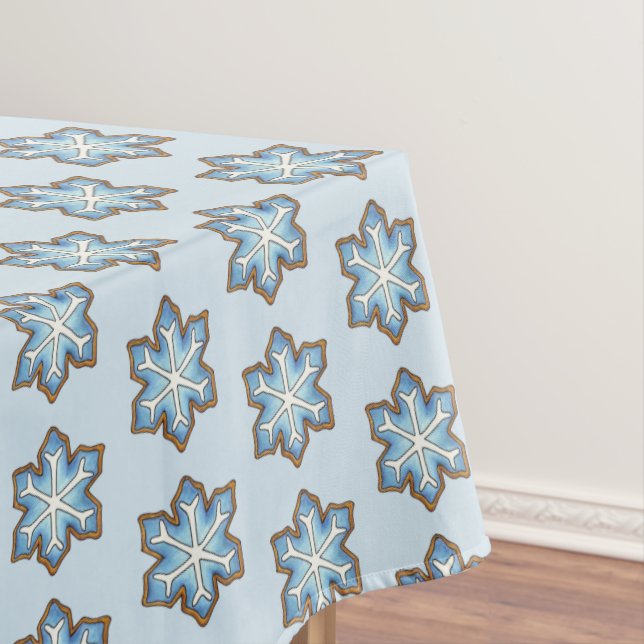 Nappe Flocon de neige bleu hiver Hanoukka Noël (In Situ)