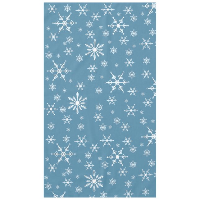 Nappe Flocon de neige de Noël en bleu (Devant)