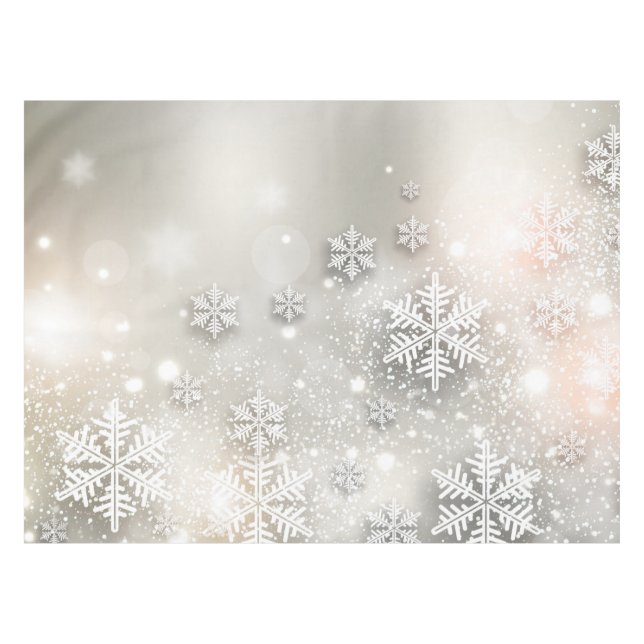 Nappe Flocon de neige élégant de vacances de Noël (Devant (Horizontal))