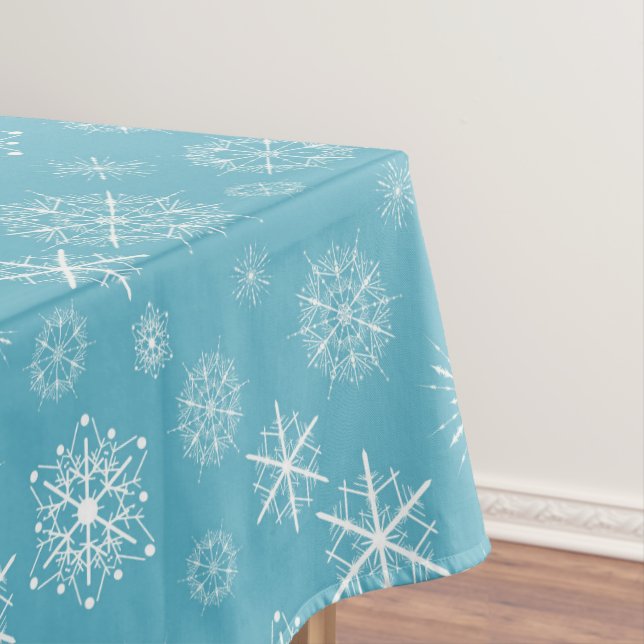 Nappe Flocons de neige bleus givrés Célébration des vaca (In Situ)