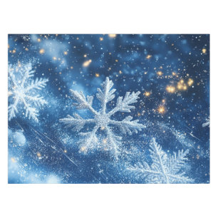 Nappe Flocons de neige scintillants Noël d'hiver