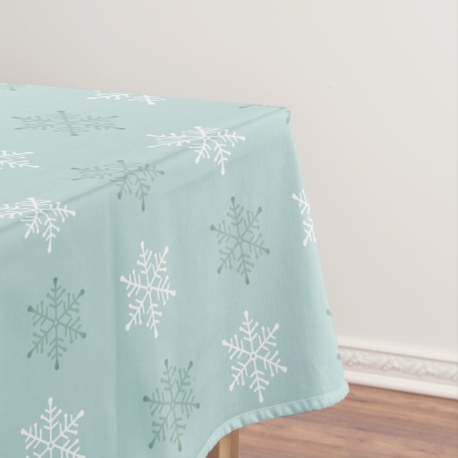 Nappe Flocons de Noël sur un bleu clair mystérieux (In Situ)
