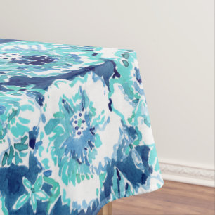 Nappe Floral hawaïen tropical bleu de GÉNÉROSITÉ de