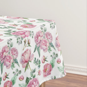 Nappe Floral rose et Eucalyptus Vert Bébé Sho