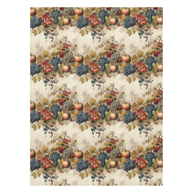Nappe Floral Thanksgiving Motif Vintage (9) (Devant)