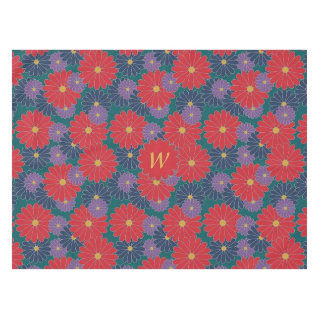 Nappe florale de automne éclatante (Devant (Horizontal))