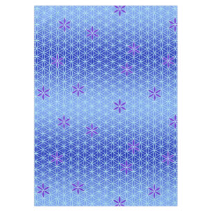 Nappe Flower Of Life - timbre sans couture motif - bleu