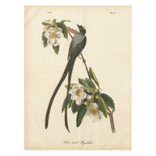 Nappe FLYCATCHER floral d'oiseau de magnolia vintage