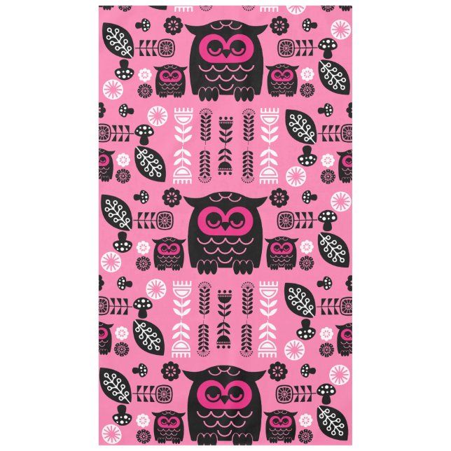Nappe Folk Art Nordic Owl (Devant)