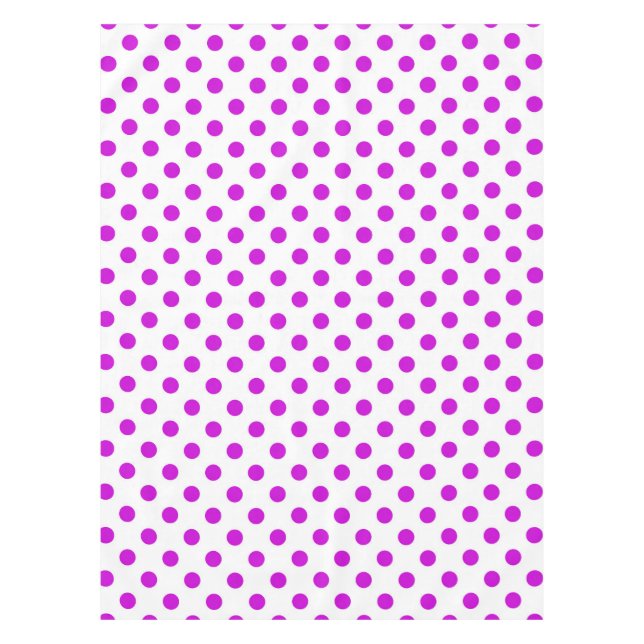 Nappe Fond blanc pois violets (Devant)