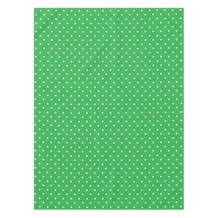 Nappe Fond vert uni à motif de pois