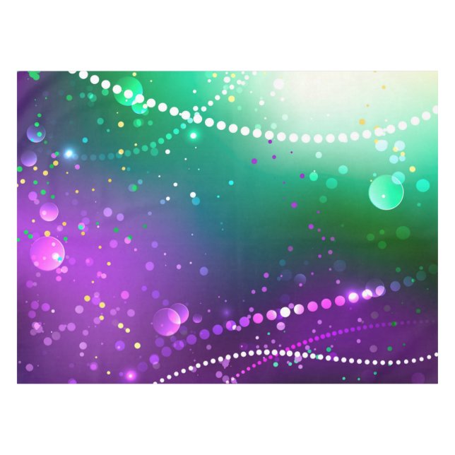 Nappe Fond violet festif de Mardi Gras (Devant (Horizontal))