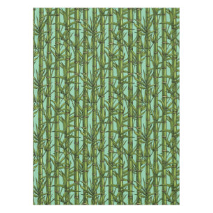 Nappe Forêt de bambou sur bleu clair