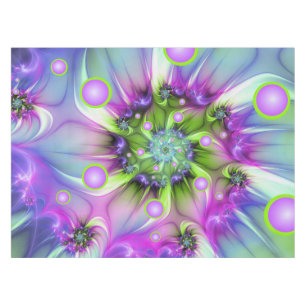 Nappe Formes arrondies de spirale colorées Art fractal A