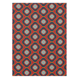 Nappe Formes Vintages classiques Motif rouge et bleu mar