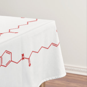Nappe Formule chimique moléculaire de la capsaïcine du p
