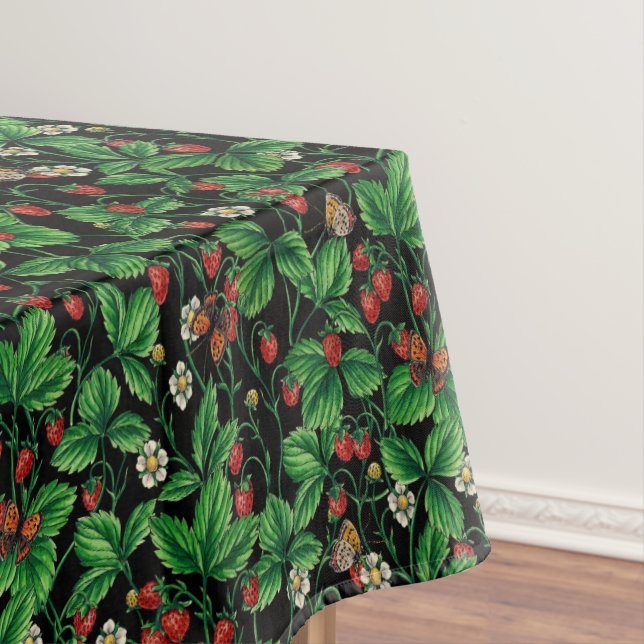 Nappe Fraises sauvages sur le noir (In Situ)