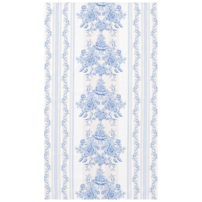 Nappe français, shabby chic, vintage, bleu pâle, blanc,  (Devant)