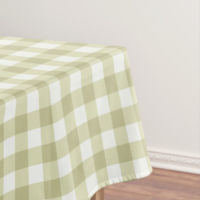 Nappe French Country Meadow Gingham - sage green plaid. (In Situ)