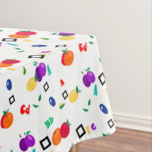Nappe Fruits abstraits sans couture alphabet enfants amu