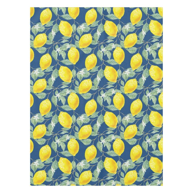 NAPPE FRUITS DE CITRON DANS LE BLEU CAMPAGNE (Devant)