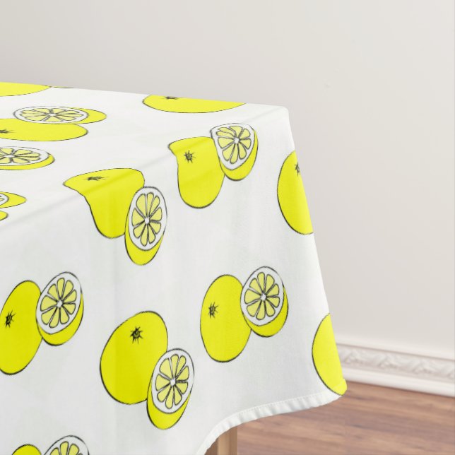 Nappe Fruits de citron jaune sur blanc (In Situ)