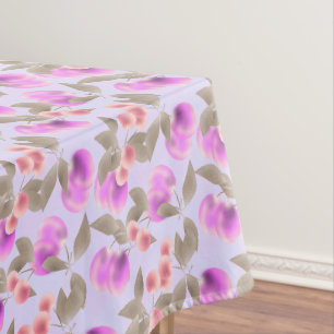 Nappe Fruits prune clair sans couture baies violettes ce