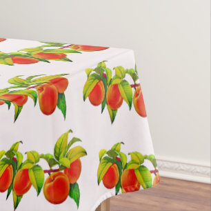 Nappe Fruits vintages sur la vigne Pêche Apricots