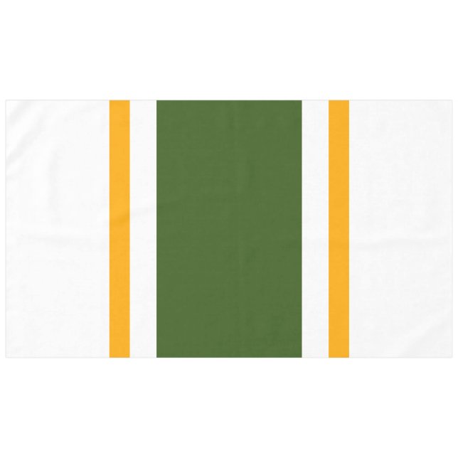 Nappe Fun Bold Forest Green Jaune White Racing Stripes (Devant (Horizontal))