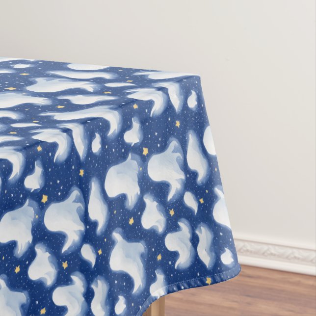Nappe Fun Ghost Blue Sky Halloween Night Star Aquarelle (In Situ)