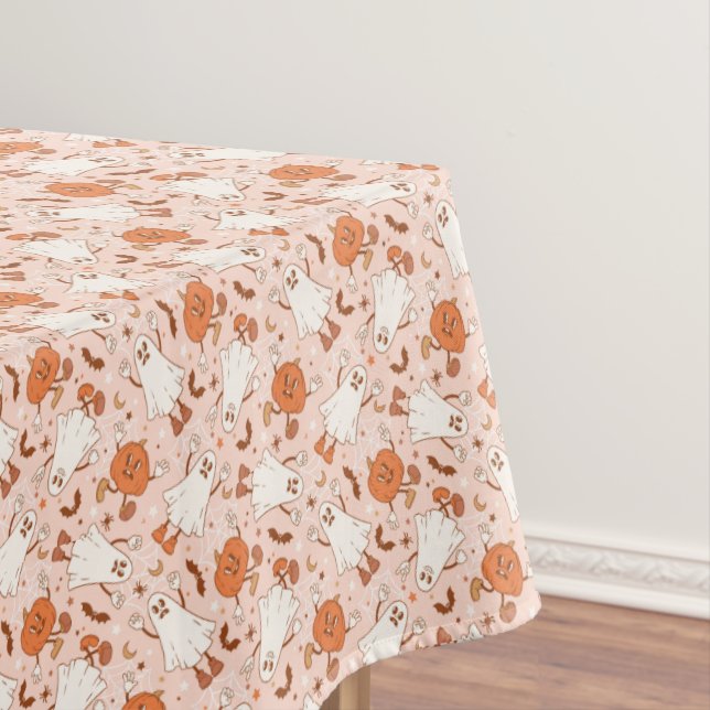 Nappe Fun Retro Ghost & Jack-O-Lantern Motif (In Situ)