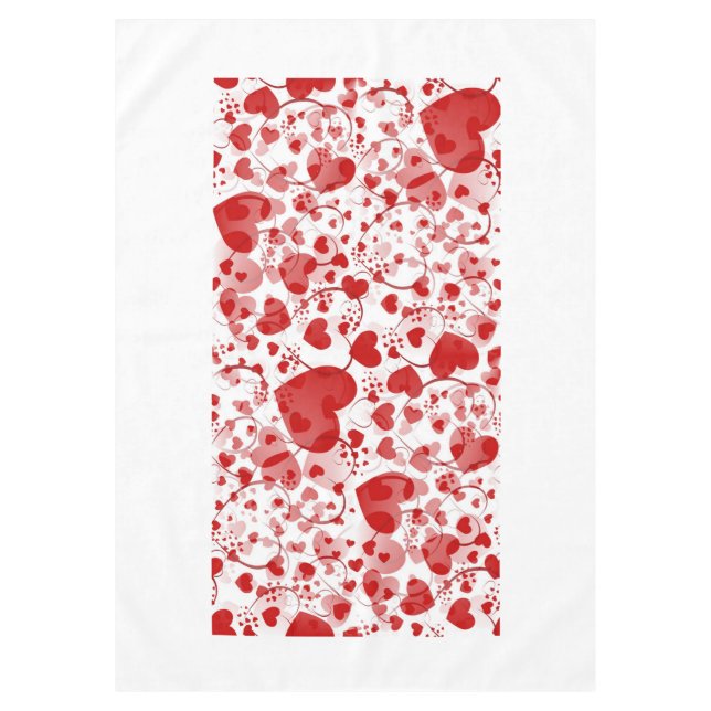 Nappe Funny Heart Motif VII - rouge blanc + votre idée (Devant)