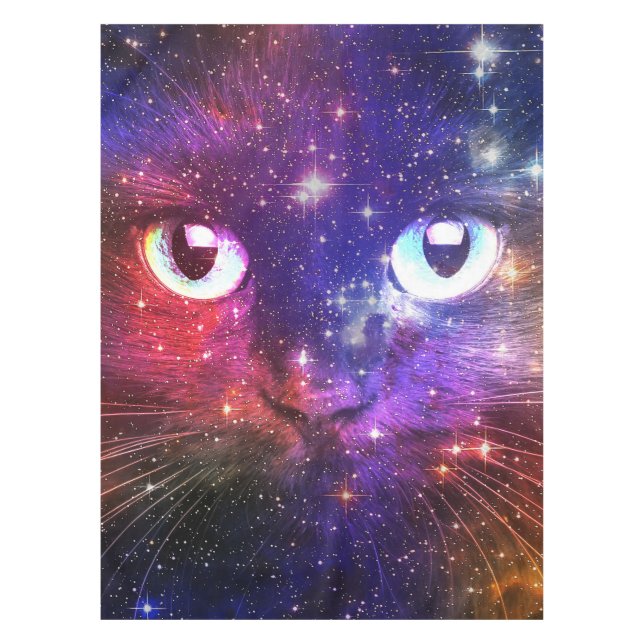 Nappe Galaxie de chat Burst de couleur  (Devant)