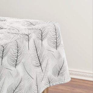 Nappe Gamme minimaliste de feuilles noires et blanches
