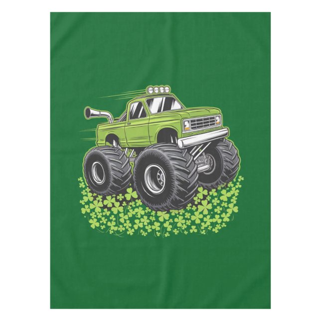Nappe Garçon Saint-Patrick Enfant Chanceux Camion Monstr (Devant)