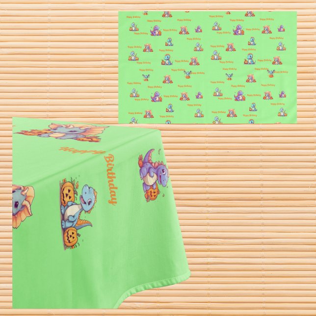 Nappe Garçons Cool Bébé Dinosaure Halloween Joyeux Anniv (Créateur téléchargé)