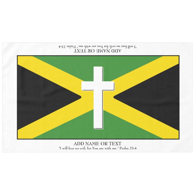 Nappe Garder | JAMAICA FLAG | Écriture croisée 60"x104" (Devant (Horizontal))