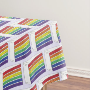 Nappe GAY PRIDE de tranche de gâteau LGBT Rainbow Mariag