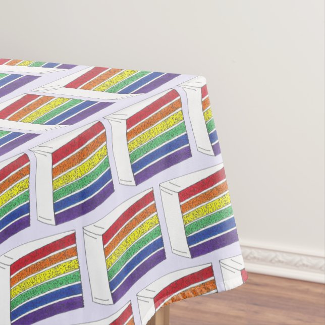 Nappe GAY PRIDE de tranche de gâteau LGBT Rainbow Mariag (In Situ)