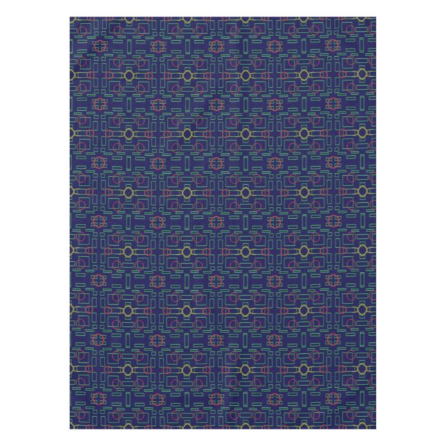 Nappe géométrique bleu foncé (Devant)