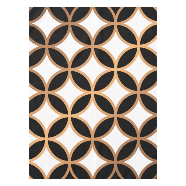 Nappe Géométrique noire et dorée (Devant)