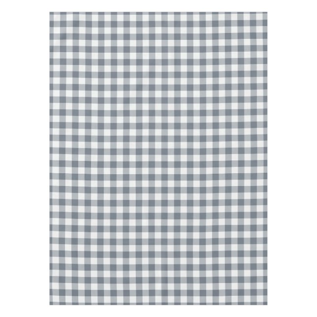 Nappe Gingham à carreaux classique gris (Devant)